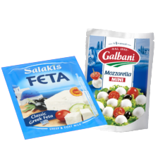 Galbani mozzarella of Salakis feta